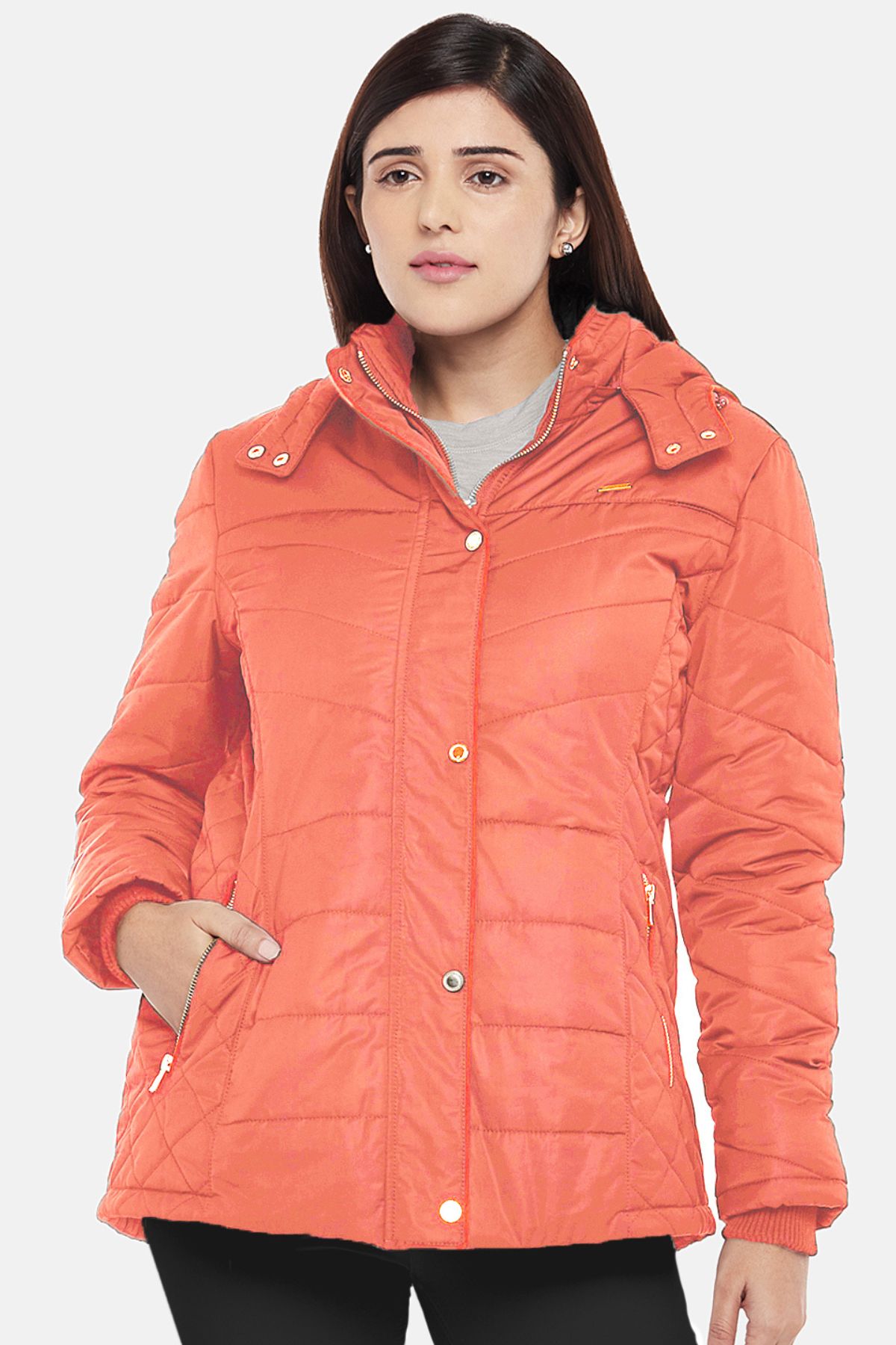 Coral Fleece Lined Puffer Jacket | Women